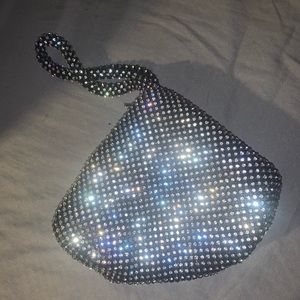 Rhinestone and black purse